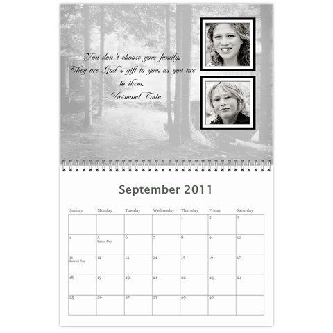 Family Calendar By Patricia W Sep 2011