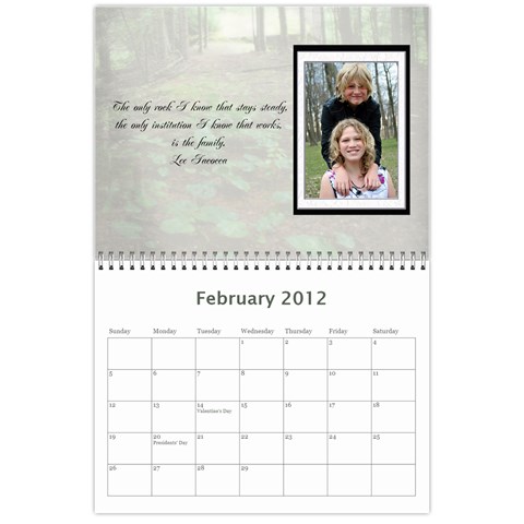 Family Calendar By Patricia W Feb 2012