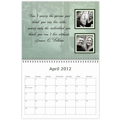 Family Calendar By Patricia W Apr 2012