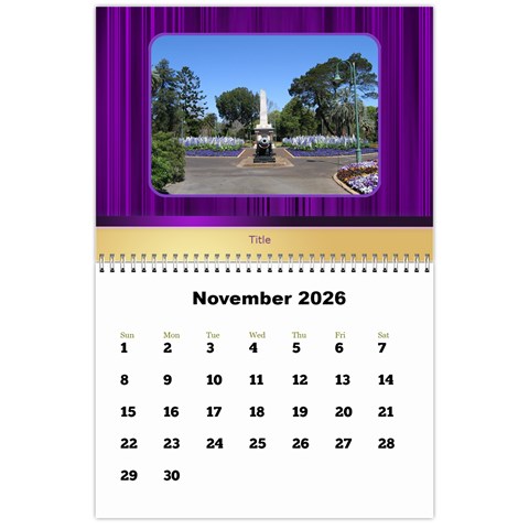 Highlights 2026 Calendar Large Numbers By Deborah Nov 2026