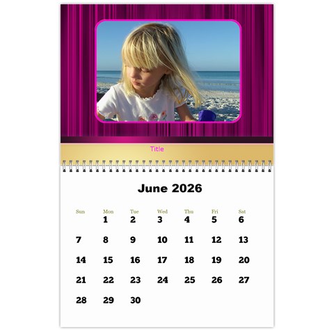 Highlights 2026 Calendar Large Numbers By Deborah Jun 2026