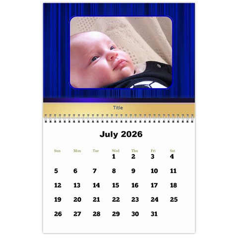 Highlights 2026 Calendar Large Numbers By Deborah Jul 2026