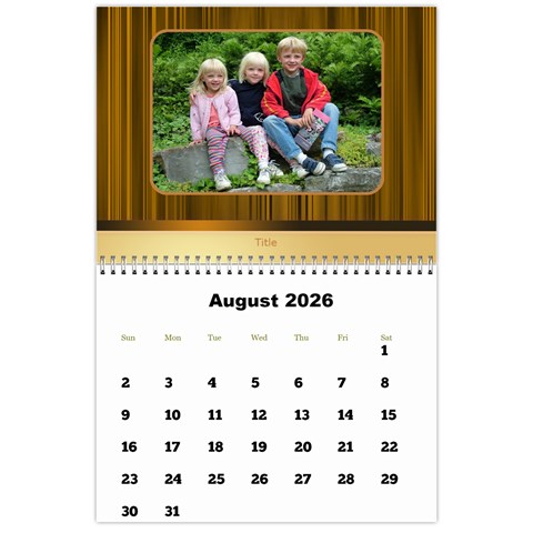 Highlights 2026 Calendar Large Numbers By Deborah Aug 2026