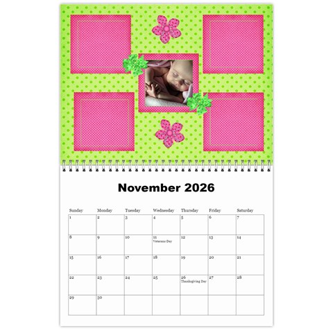 All Precious 2026 (any Year) Calendar By Deborah Nov 2026