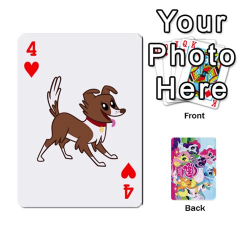 My Little Pony Friendship Is Magic Playing Card Deck By K Kaze Front - Heart4