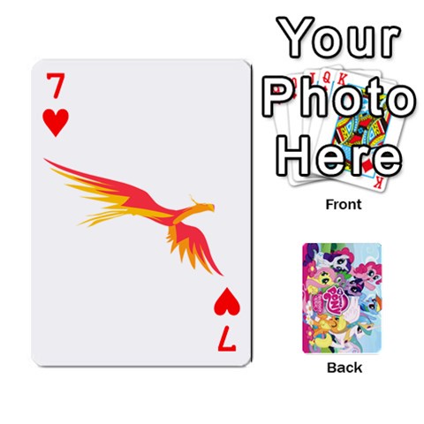 My Little Pony Friendship Is Magic Playing Card Deck By K Kaze Front - Heart7