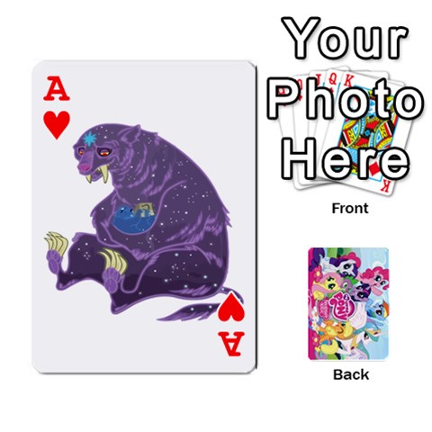 Ace My Little Pony Friendship Is Magic Playing Card Deck By K Kaze Front - HeartA