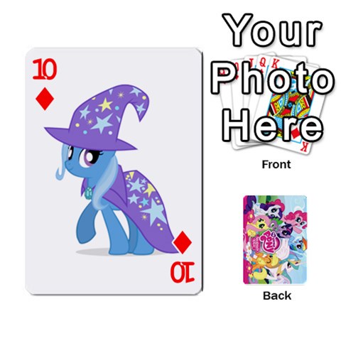 My Little Pony Friendship Is Magic Playing Card Deck By K Kaze Front - Diamond10