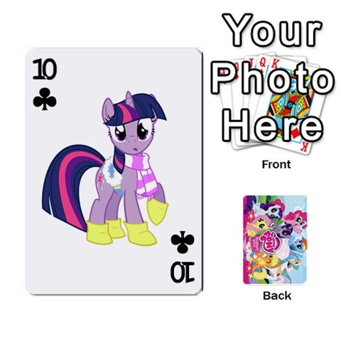 My Little Pony Friendship Is Magic Playing Card Deck By K Kaze Front - Club10