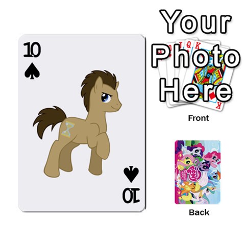 My Little Pony Friendship Is Magic Playing Card Deck By K Kaze Front - Spade10