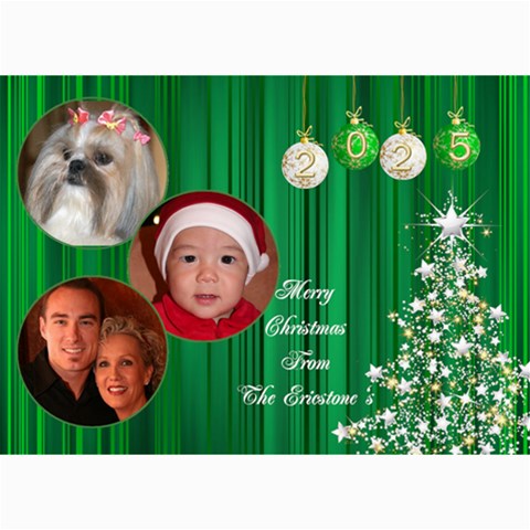 Christmas 2025 Photo Card 7x5 3 By Deborah 7 x5  Photo Card - 2
