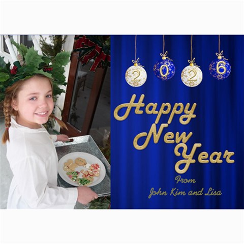 Happy New Year 2026 Photo Card 7x5 2 By Deborah 7 x5  Photo Card - 6