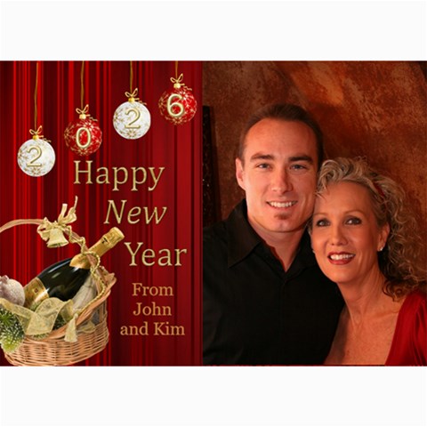 Happy New Year 2026 Photo Card 7x5 3 By Deborah 7 x5  Photo Card - 10