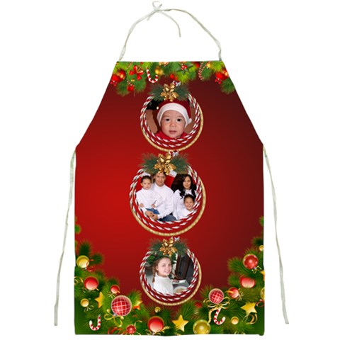 My Christmas Family Full Apron By Deborah Front