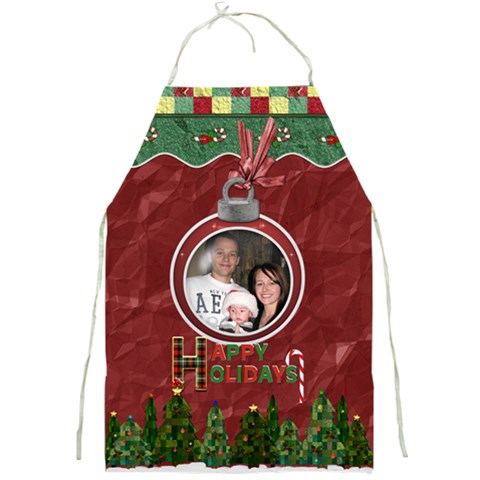 Happy Holidays Apron By Lil Front