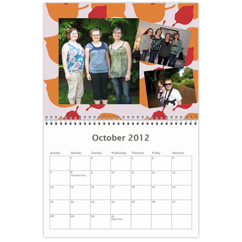 Calendar Read By Carrie Wardell Oct 2012