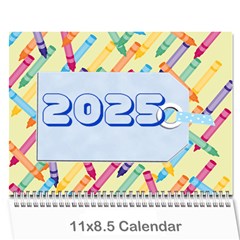kids year calendar 2025 - Wall Calendar 11  x 8.5  (12-Months)