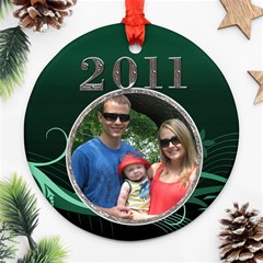 Green 2011 Round Ornament - Ornament (Round)