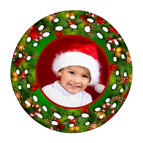 Christmas Filigree Ornament 1 By Deborah Front