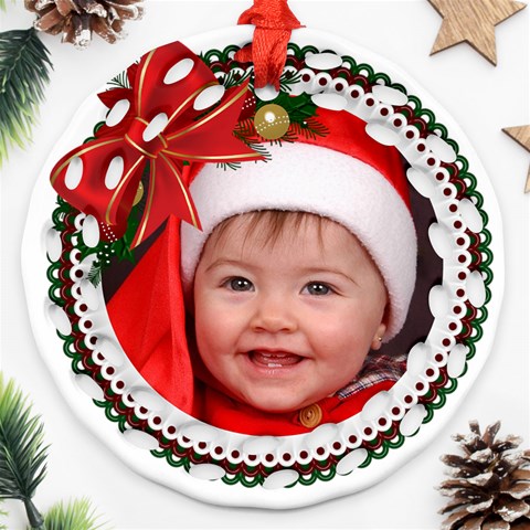 Christmas Filigree Ornament 2 By Deborah Front