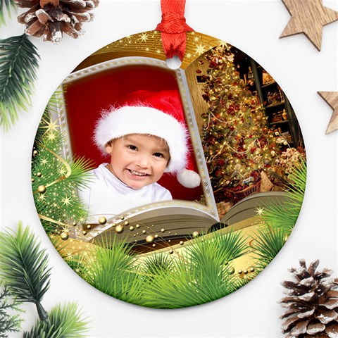 Christmas Round Ornament 2 By Deborah Front