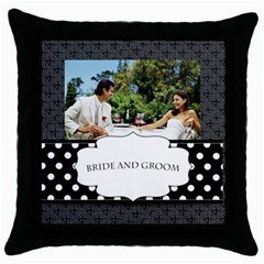 wedding  - Throw Pillow Case (Black)