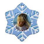 Blue Snowflake Ornament - Ornament (Snowflake)