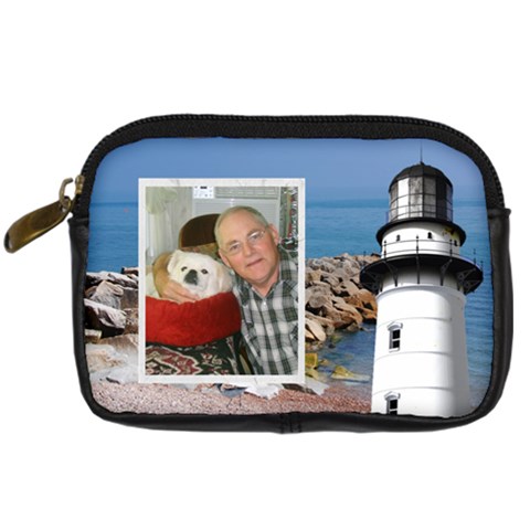 Lighthouse Leather Camera Case By Kim Blair Front