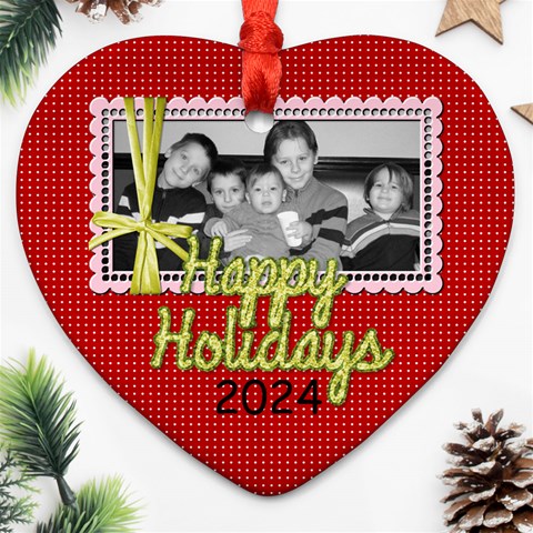 2024 Heart Ornament 2 By Martha Meier Front
