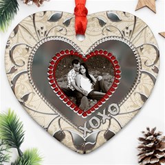 Kisses and Hugs Heart Ornament - Ornament (Heart)