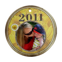 Yellow Flowers 2011 Round Ornament - Ornament (Round)