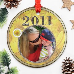 Yellow Flowers 2024 Round Ornament - Ornament (Round)