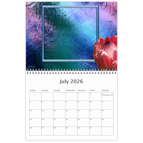 A Little Fancy 2026 (any Year) Calendar By Deborah Jul 2026