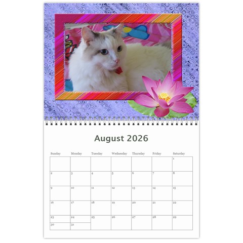 A Little Fancy 2026 (any Year) Calendar By Deborah Aug 2026
