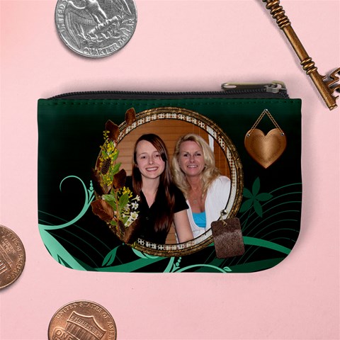 Mom Green Mini Coin Purse By Lil Back