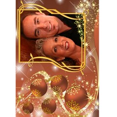 Golden 5x7 Christmas Card - Greeting Card 5  x 7 