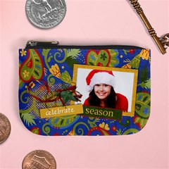 Paisley Christmas/Holiday-mini coin purse