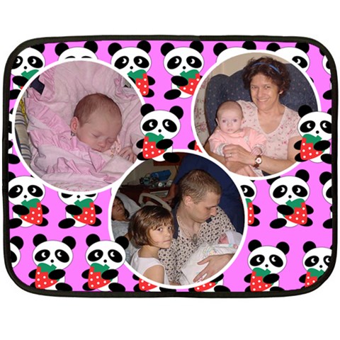 Panda Bear Mini Fleece Blanket By Kim Blair 35 x27  Blanket