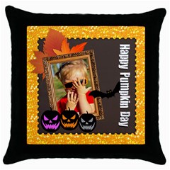 halloween - Throw Pillow Case (Black) halloween - Throw Pillow Case (Black)
