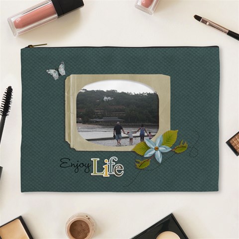 Cosmetic Bag (xl): Enjoy Life By Jennyl Front