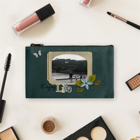 Cosmetic Bag (small) : Enjoy Life By Jennyl Front