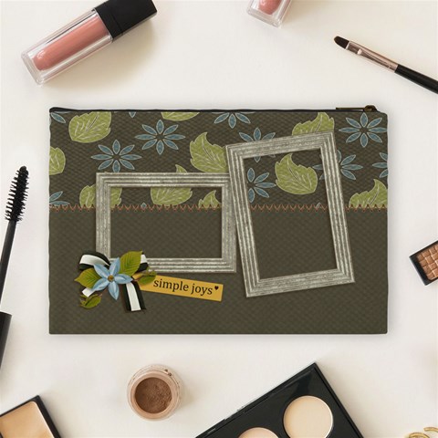 Cosmetic Bag (large): Simple Joys2 By Jennyl Back