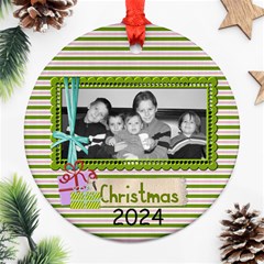 2024 Circle Ornament 2-sided 3 - Round Ornament (Two Sides) 2024 Circle Ornament 2-sided 3 - Round Ornament (Two Sides)