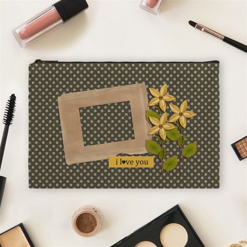 Cosmetic Bag (l): I Love You By Jennyl Front