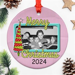 2024 Circle Ornament 2-sided 4 - Round Ornament (Two Sides)