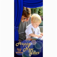 Happy New Year 4x8 Photo Card 2 (blue)