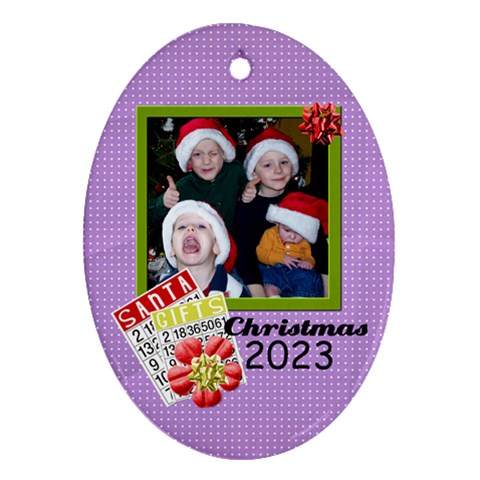2023 Oval Ornament 2 Front