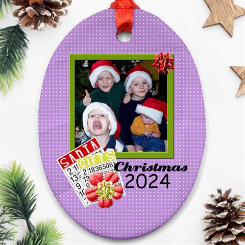 2023 Oval Ornament 2 Front