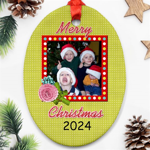 2024 Oval Ornament 2 Front