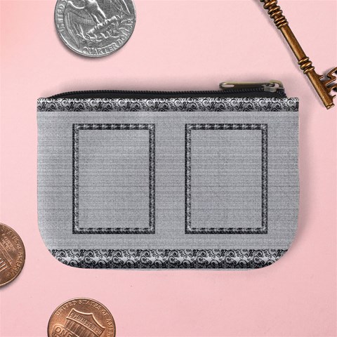 Black And Silver Mini Coin Purse By Deborah Back